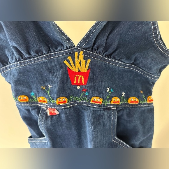 Blue Denim Apron Embroidered McDonaldland Fashions by Raphael Imports kids - Picture 4 of 8